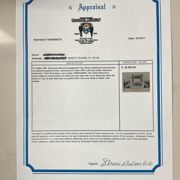 Diamond ring setting. - Picture 6 of 7